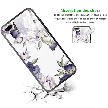 Avis LaCoqueFrançaise Coque iPhone 7 Plus/ 8 Plus Coque Soft Touch Glossy Pivoines Violettes Design