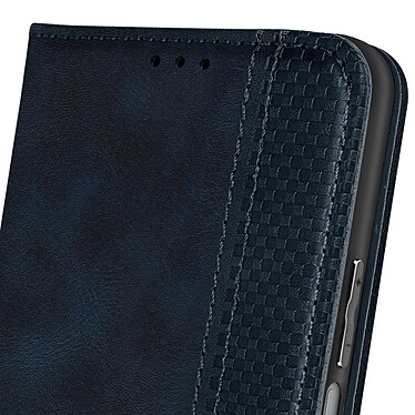 Avizar Étui pour Honor 90 Lite Portefeuille Motif Croisillon CrossWeave Wallet bleu pas cher