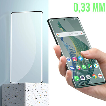 Avizar Verre Trempé pour Honor Magic 5 Lite 5G Dureté 9H Bords incurvés  noir pas cher