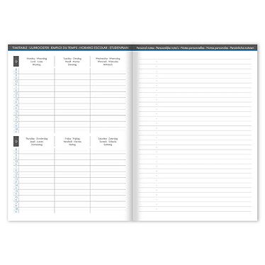 CLAIREFONTAINE Agenda Scolaire When 21, 21x29,7 112p semaine sur 2 pages pas cher