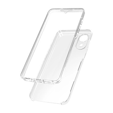 Avizar Coque pour Samsung Galaxy A03 Core Intégrale Arrière Rigide Transparent et Avant Souple  transparent