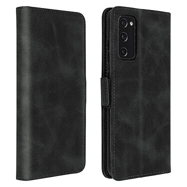 Avizar Étui Samsung S20 FE Style Vintage avec Porte-cartes et Support Vidéo Noir