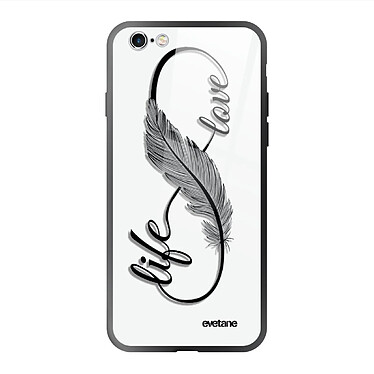 Evetane Coque en verre trempé iPhone 6/6S Love Life