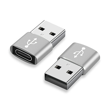 Eko Lot de 3 Adaptateurs USB Type-C vers USB 3.0 Plug and Play Compacts Argent