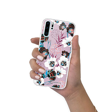 LaCoqueFrançaise Coque Huawei P30 Pro/ P30 Pro New Edition silicone transparente Motif Fleurs parme ultra resistant pas cher