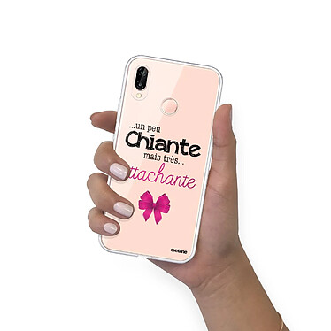 Avis Evetane Coque Huawei P20 Lite silicone transparente Motif Un peu chiante tres attachante ultra resistant