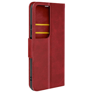 Avizar Étui pour Honor 90 Smart Clapet Portefeuille Support Dragonne Bordeaux