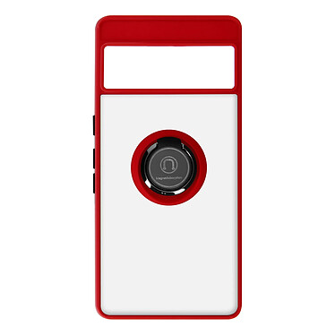 Avizar Coque pour Google Pixel 7 Pro Bi-matière Bague Métallique Support Vidéo  Rouge