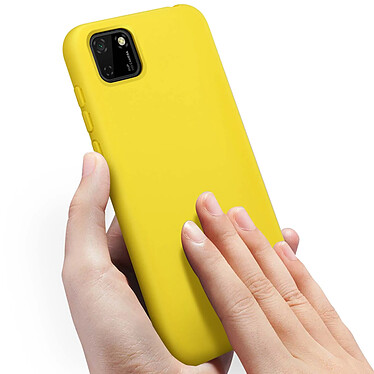 Avizar Coque Huawei Y5p Silicone Semi-rigide Finition Soft Touch Jaune pas cher