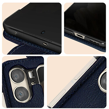 Avizar Coque pour Oppo Find N2 Flip Clapet avec Languette Magnétique  bleu nuit pas cher