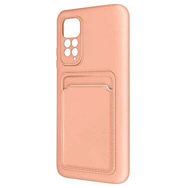 Avizar Coque pour Xiaomi Redmi Note 11 et 11s Silicone Souple Porte-carte Fine Légère  Rose Gold