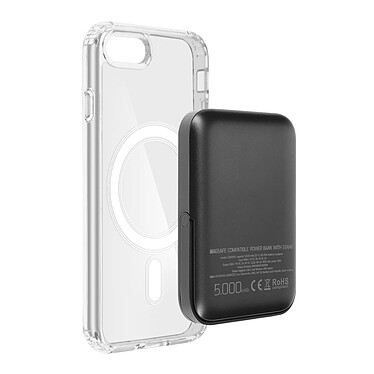 Swissten Coque iPhone 8, SE 2020 et SE 2022 et Powerbank 5000 mAh Magsafe  Transparent