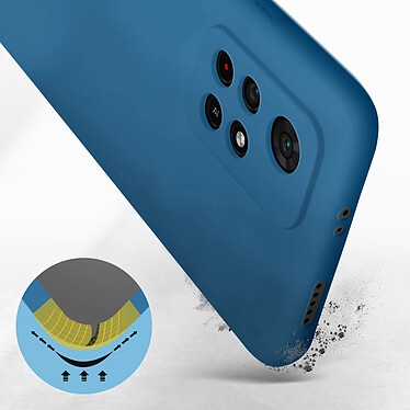 Avis Avizar Coque pour Xiaomi Redmi Note 11 Pro 5G Silicone Semi-rigide Finition Soft-touch Fine  bleu