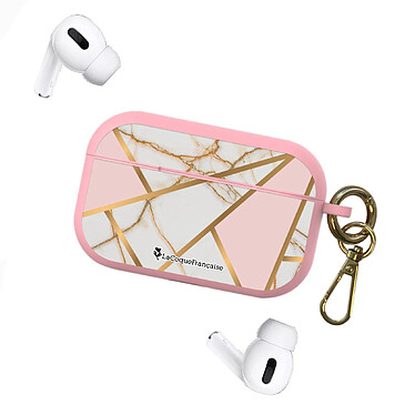 Avis LaCoqueFrançaise Housse pour Airpods Pro silicone liquide noir Marbre Rose