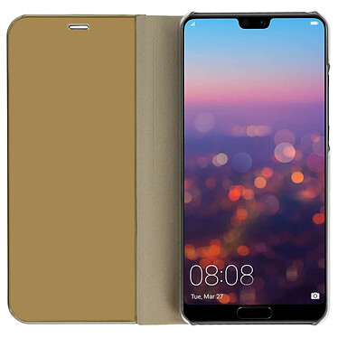 Avis Avizar Housse Huawei P20 Etui folio Miroir Clapet Coque Rigide Fonction Support Or