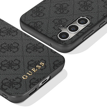 Guess Coque pour Samsung Galaxy S23 FE série 4G Metal Logo Gris pas cher