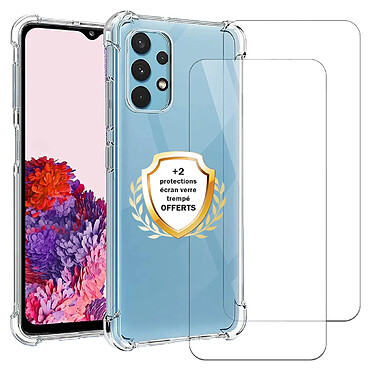 Evetane Coque Samsung Galaxy A33 Antichoc Silicone + 2 Vitres en verre trempé Protection écran