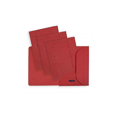 OXFORD Lot de 25 Chemises Sous Dossiers ULTIMATE 2 rabats Carte 240 g Rouge