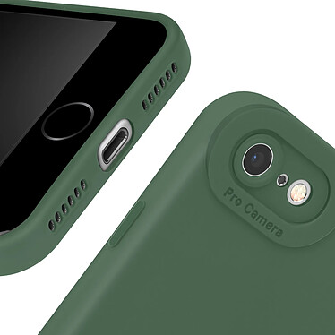 Acheter Avizar Coque pour iPhone 7 / 8 / SE 2020 / SE 2022 Silicone Protection Caméra Vert Foncé