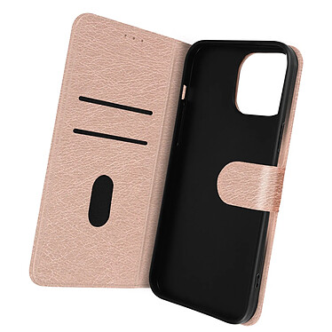 Avizar Housse pour iPhone 14 Pro Clapet Portefeuille Fonction Support Vidéo  Rose Gold