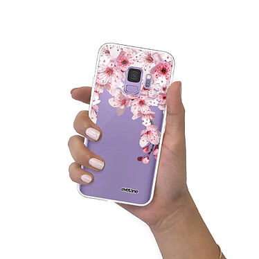 Evetane Coque Samsung Galaxy S9 360 intégrale transparente Motif Cerisier Tendance pas cher