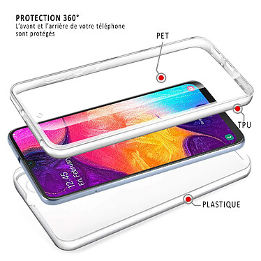 Avis Evetane Coque Samsung Galaxy A50 360° intégrale protection avant arrière silicone transparente Motif