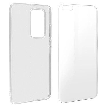 Avizar Coque Huawei P40 Pro Souple et Film Verre Trempé 9H transparent