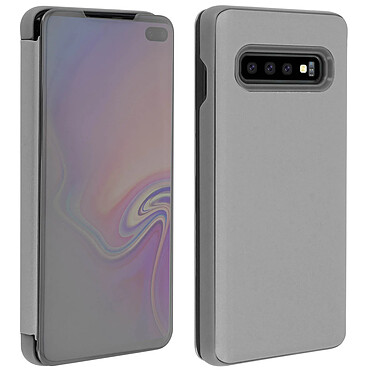 Acheter Avizar Housse Samsung Galaxy S10 Plus Étui Miroir Clapet translucide Stand Vidéo argent