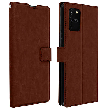 Avizar Housse Samsung Galaxy S10 Lite Porte-carte Fonction Support Vintage marron