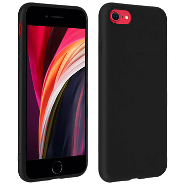 Forcell  Coque iPhone SE 2022 / 2020 et 8 / 7 Soft Touch Silicone Gel Noir