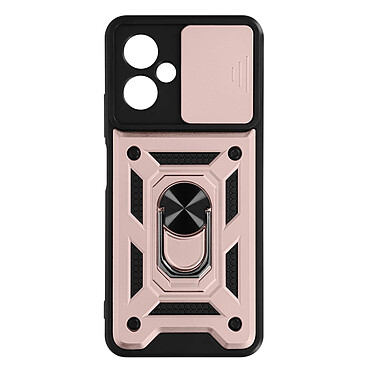 Avizar Coque pour Xiaomi Redmi Note 12 5G avec Cache caméra et Bague Support Vidéo  Rose Gold