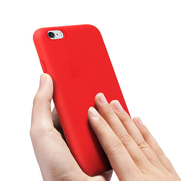 Avizar Coque iPhone 6 et 6S Silicone Semi-rigide Mat Finition Soft Touch Rouge pas cher