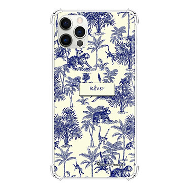 LaCoqueFrançaise Coque iPhone 12/12 Pro Silicone antichocs Solides coins renforcés  transparente Motif Botanic Rêve