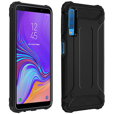 Avizar Coque Samsung Galaxy A7 2018 Protection Bi-Matières Anti-chutes (1,80m) Noir