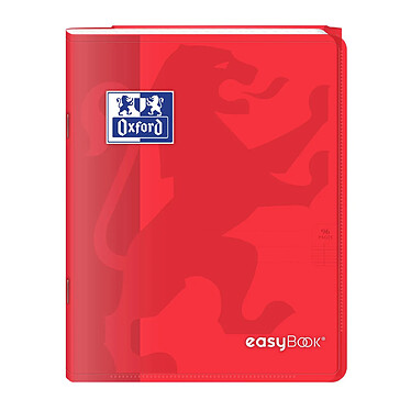 OXFORD Cahier Easybook agrafé 17x22cm 96 pages grands carreaux 90g rouge x 10