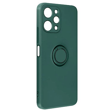 Avizar Coque pour Xiaomi Redmi 12 Bague Support Silicone Flexible Vert Foncé