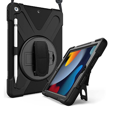 Evetane Coque antichoc noire robuste pour iPad Classic 102 pouces avec Poignée Ajustable