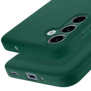 Avizar Coque pour Samsung Galaxy M35 Silicone Souple Mate Vert Foncé pas cher