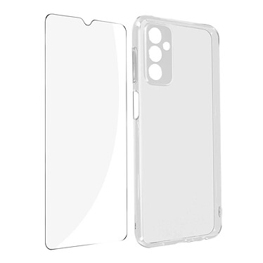 Avizar Coque pour Samsung Galaxy A23 5G Silicone Souple et Film Verre Trempé 9H  Transparent