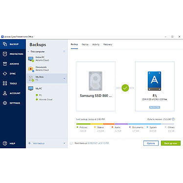 Avis Acronis Cyber Protect Home Office Essentials 2023 - Licence 1 an - 1 PC/Mac + nombre illimité de terminaux  mobiles - A télécharger