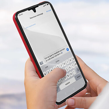 Avizar Coque Intégrale pour Samsung A15 Rigide et Avant Souple Tactile Rouge pas cher