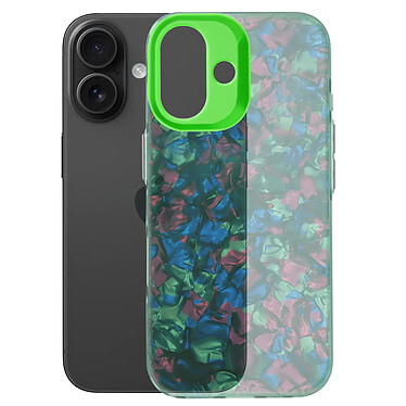 Avizar Coque pour iPhone 16 Plus Antichoc Souple Tutti Frutti Vert