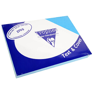 CLAIREFONTAINE Paquet 100 Couvertures reliure Text&Cover 270g A4 210x297 mm Bleu lazulite