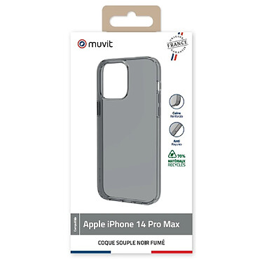 Avis Muvit Coque pour iPhone 14 Pro Max Souple et Anti-rayures Noir