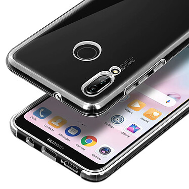 Avizar Coque Huawei P20 Lite Protection Silicone + Arrière Polycarbonate - Transparent pas cher