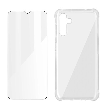 Avizar Pack Protection Samsung A13 5G et A04s Coque Souple et Verre Trempé Transparent