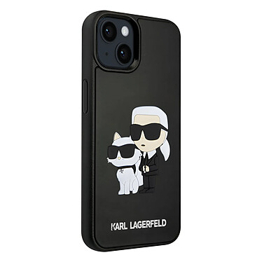 Karl Lagerfeld Coque pour iPhone 15 Plus Bi-matière Bords Rehaussés Noir