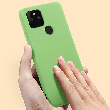 Avizar Coque Google Pixel 4A 5G Silicone Semi-rigide Finition Soft Touch vert pas cher