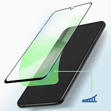 Acheter Avizar Verre Trempé pour Samsung Galaxy A05s Adhésion Totale Noir Transparent