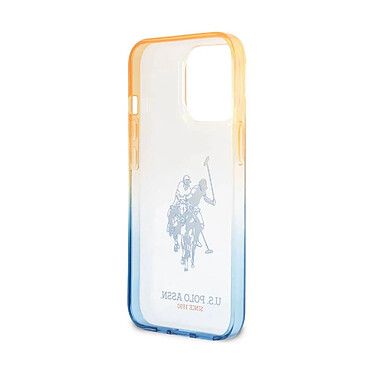 U.S Polo Coque de Protection pour iPhone 14 Pro Max Double Horse Bleu